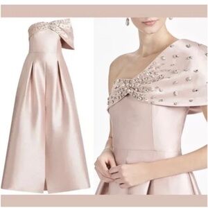 $1095 NWT Sachin & Babi Blush Gown Crystal Embellished